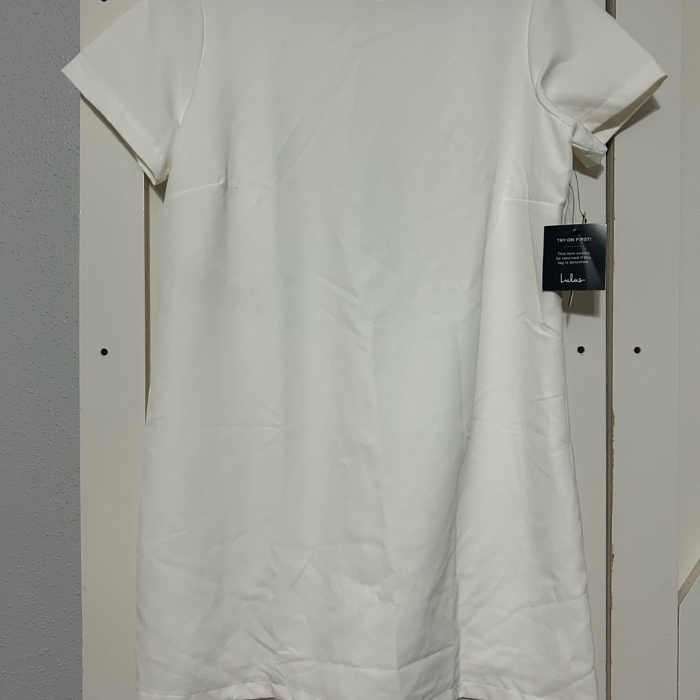 Lulu's Elegant Cream Dress